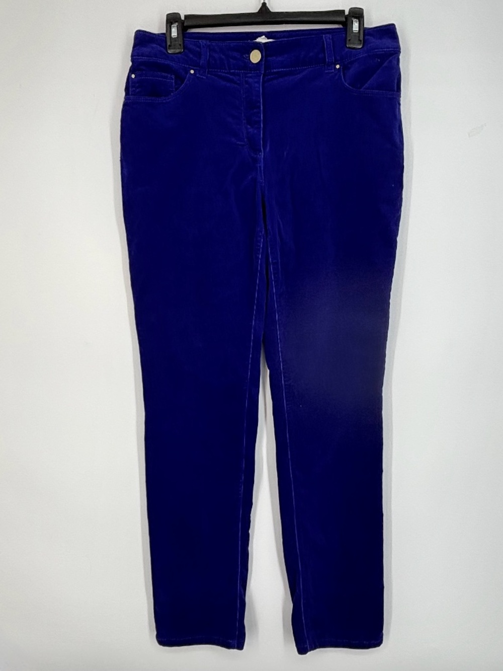 Chicos Size 0.5 Womens 6 Corduroy Pants Bright Indigo Blue Straight Leg 5 Pocket
